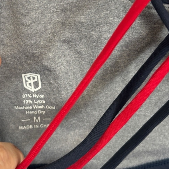 Born Primitive Sports Bra Womens M Navy Red Criss Cross Medical Print Athletic - Picture 4 of 4